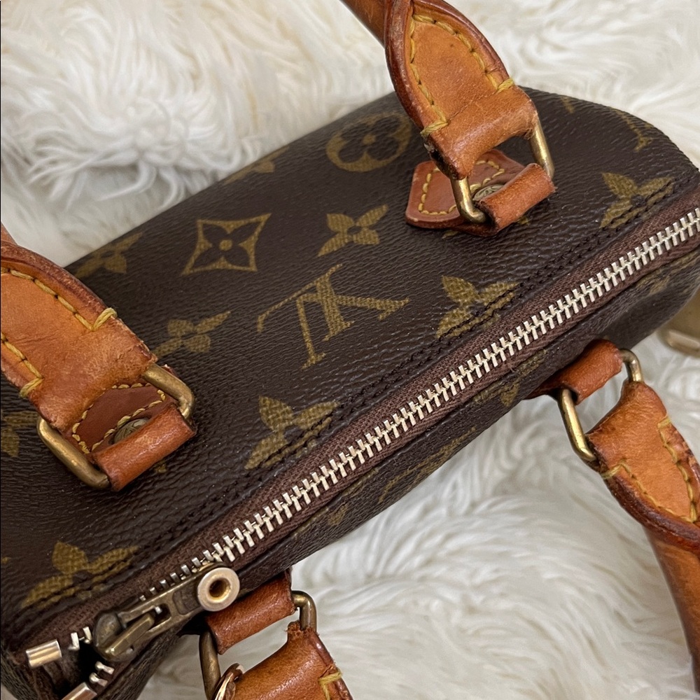 Louis Vuitton Speedy Nano Mini Top Handles LV Monogram Tote Bag - Picture 14 of 15